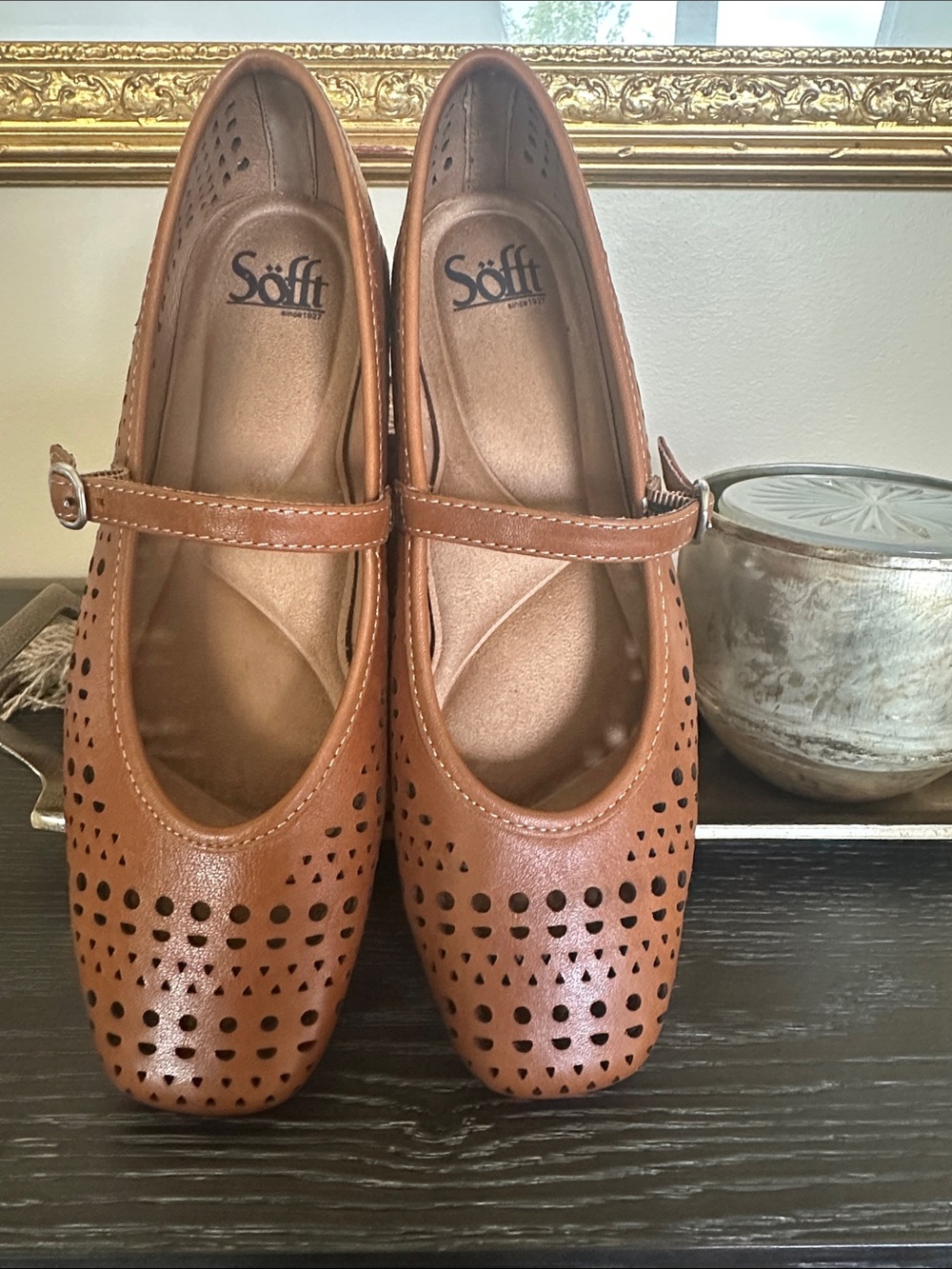 Söfft Ellie Tan Laser Cut Mary Jane